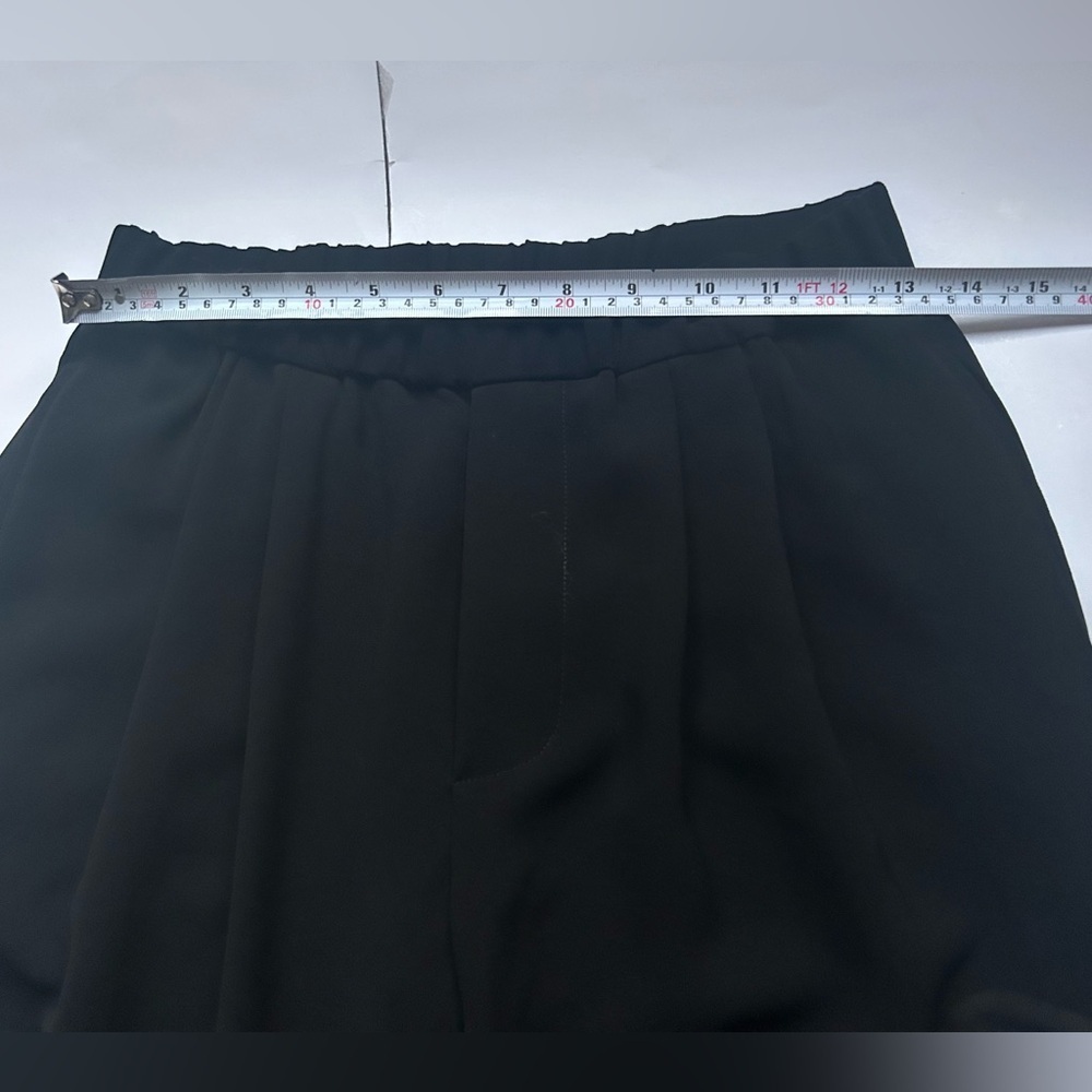 Nili Lotan Cropped Slouchy Acetate Blend Pant Black Trousers Womens Size xs - Picture 5 of 9